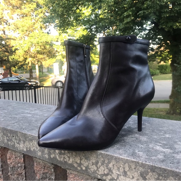 New Via Spiga Leather Ankle Boots Colour Chocolate Brown Size 8.5 Wide - Picture 6 of 10